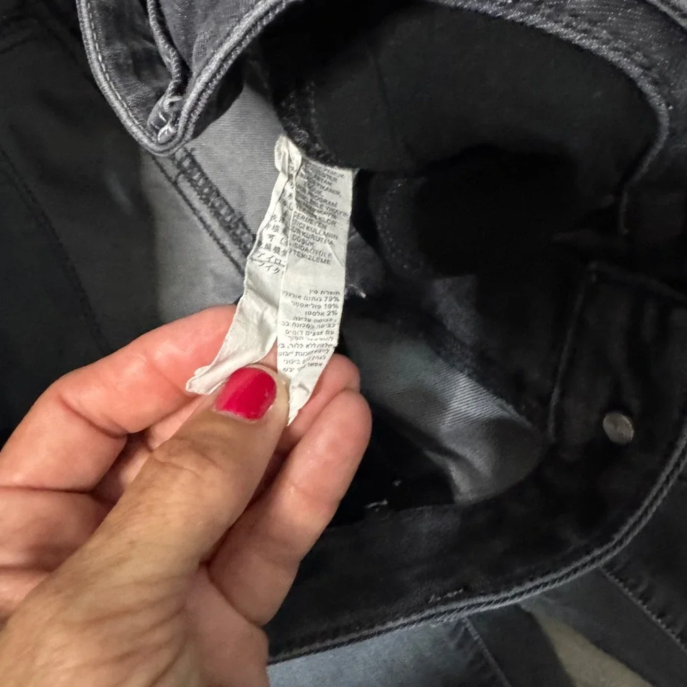 prAna Women's Black Gray Jeans Size 4/27 Straight Slim Stretch Denim Pants